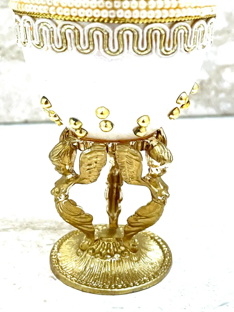 2004 Angel Fabergé Style Eggs Fabergé Egg & Fabergé Pendant Fabergé Egg Music New Mom Baptism Christening Communion Christianity GOLD decor