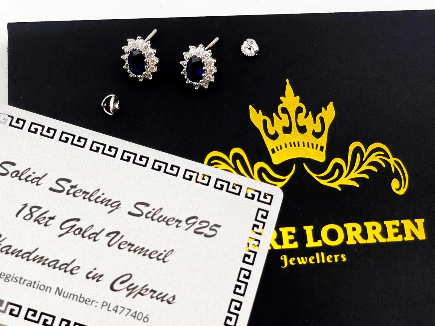 2.4ct Certified Natural Sapphire Diamond Earrings Sapphire Studs Diamond Sapphire Earrings 2ct Designer Stud Jewelry 18k Gold Handmade Gift