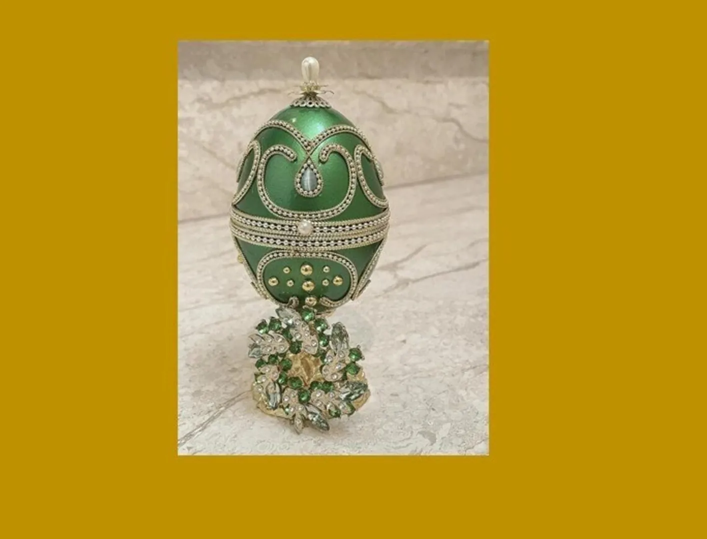 Peacock Faberge Egg Bracelet • Swarovski • 24K Gold • Handmade Pierre Lorren