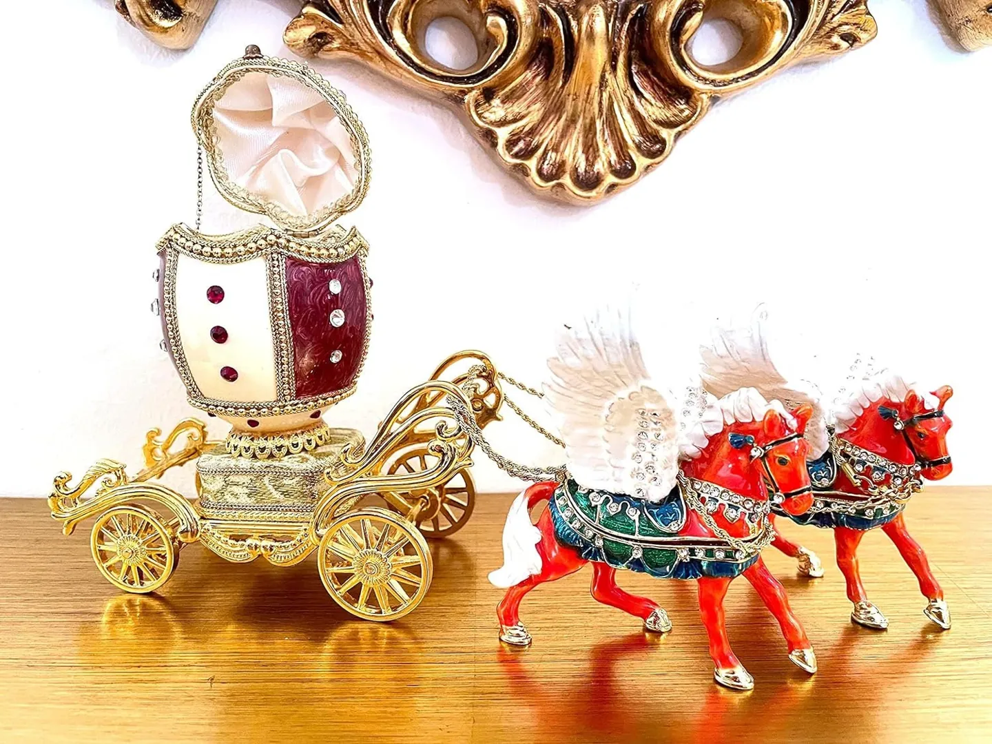 New Year's 2001 Faberge Egg, Christmas Gift, Vintage, One of a Kind, Fabergé Egg, 22nd Anniversary Gift for Her, 22-Year-Old Gift Ideas, Birthday.