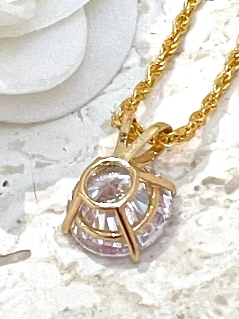 18k SOLID GOLD Diamond Necklace Diamond Earrings Diamond Jewelry SET Gold Necklace Twisted Rope Chain 18
