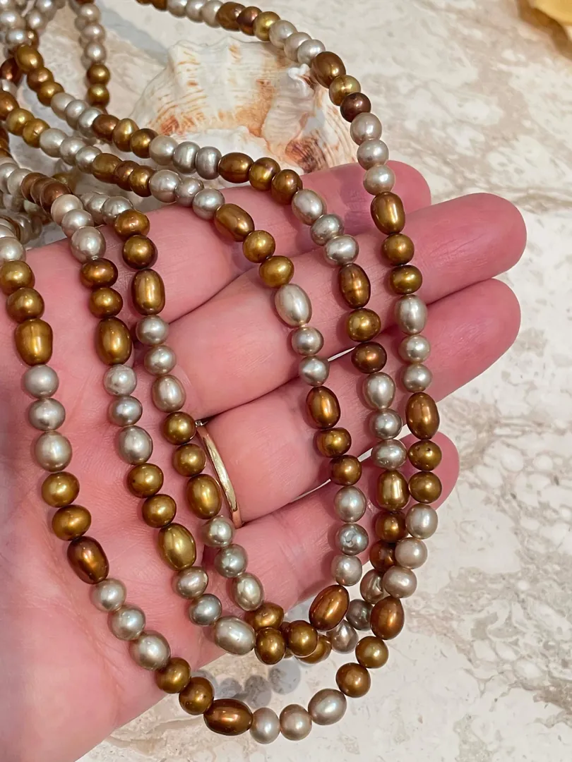 Designer South Sea Pearls Vintage Brown Japanese Pearl Necklace Pearl Jewelry Natural Pearls Solid Silver 18k White Gold Pearl Necklace Mom