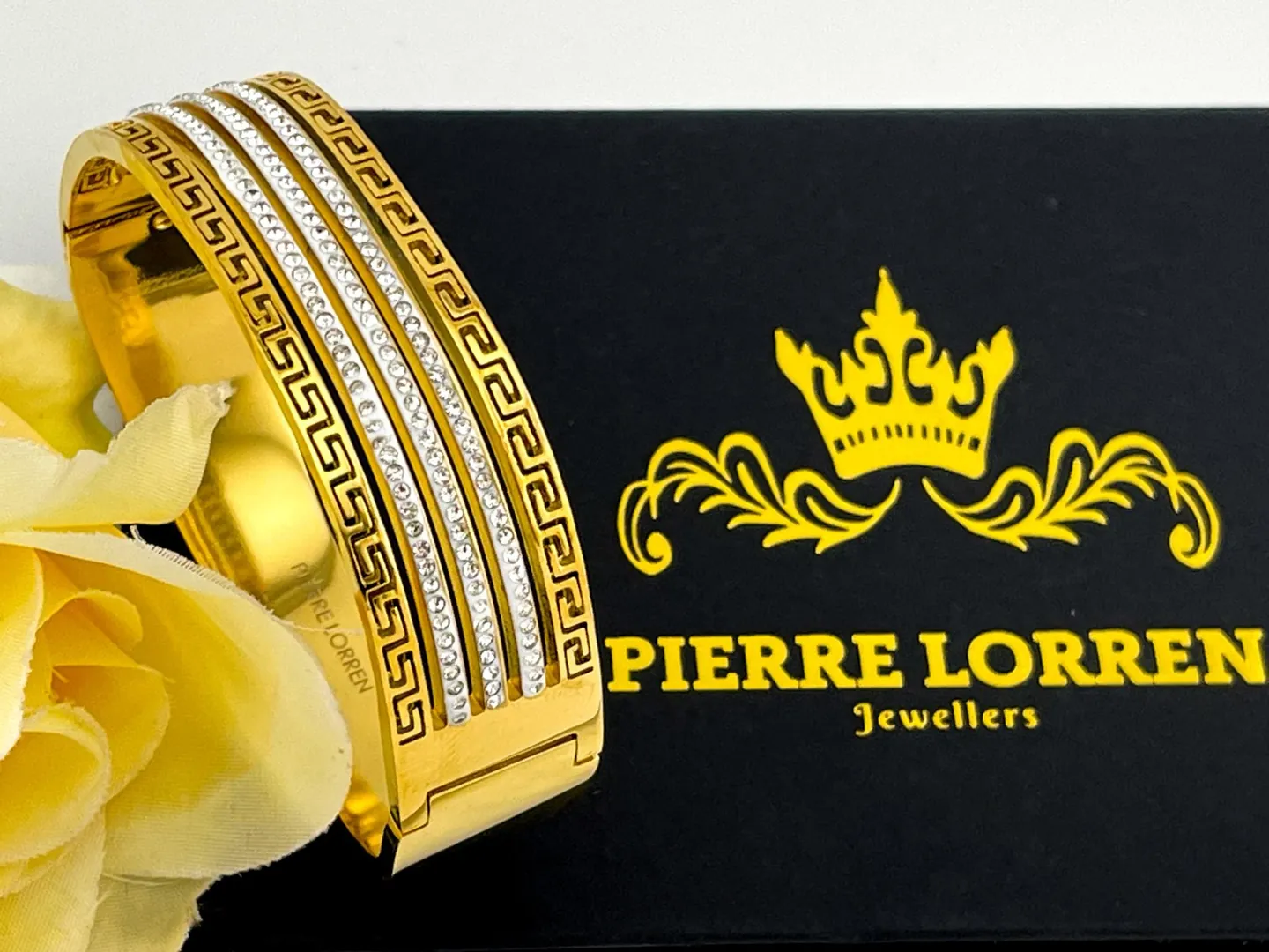 16mm Bracelet Greek Jewelry 18k Yellow Gold Bracelet Infinity Bangle Bracelet Ancient Greek Key Jewelry Meander Bracelet Anniversary Gift